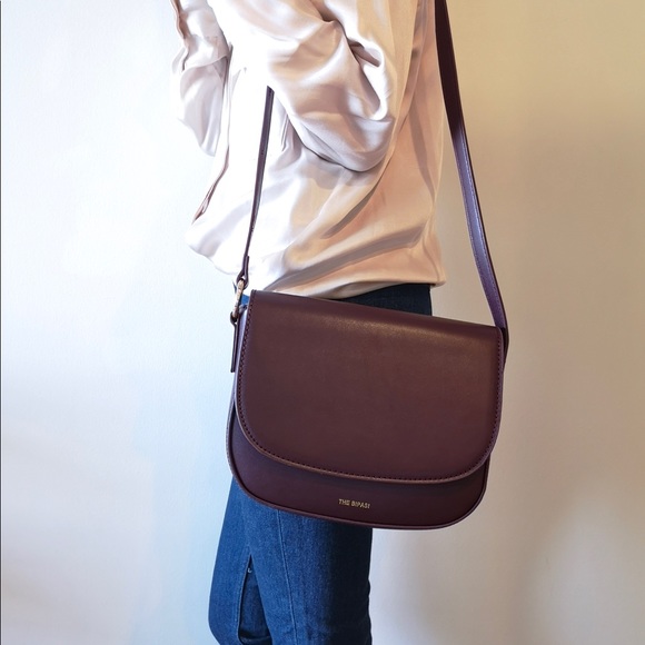 Burgundy shoulder bag - Picture 2 of 8